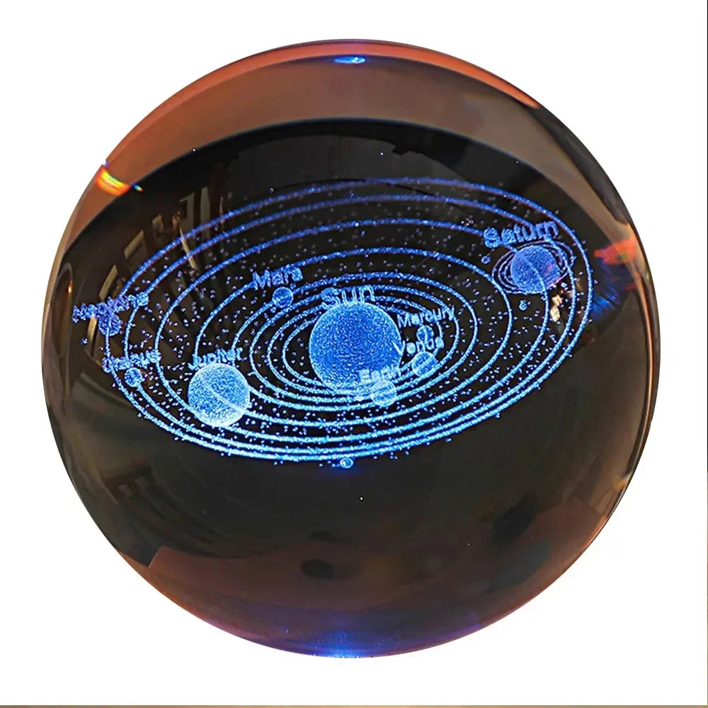 3D Crystal Planetary Galaxy Night Light