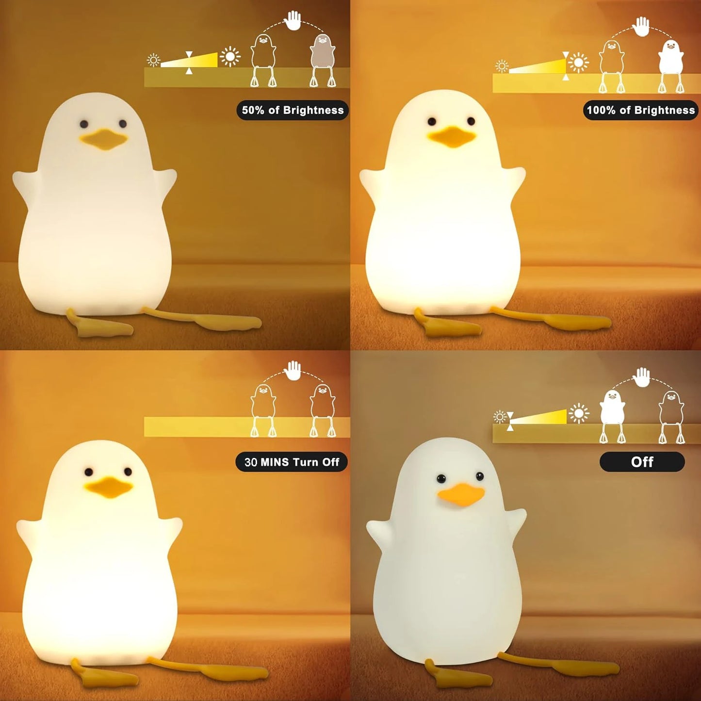 Creative Duck Silicone Night Light