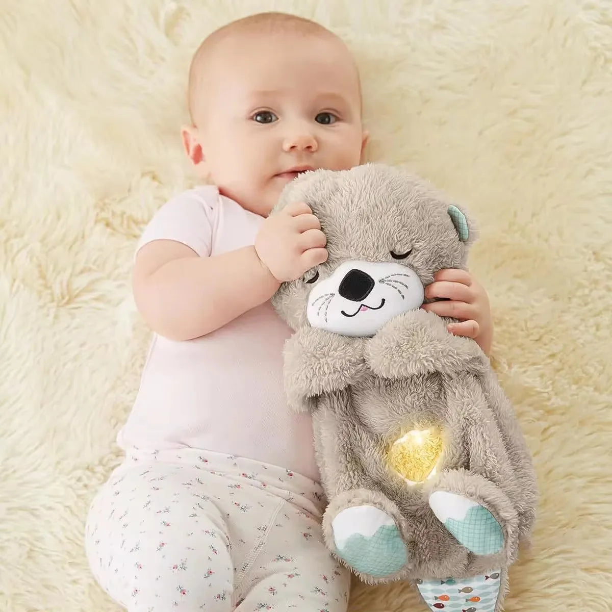 Baby Breathing Bear Plush Sleep Companion