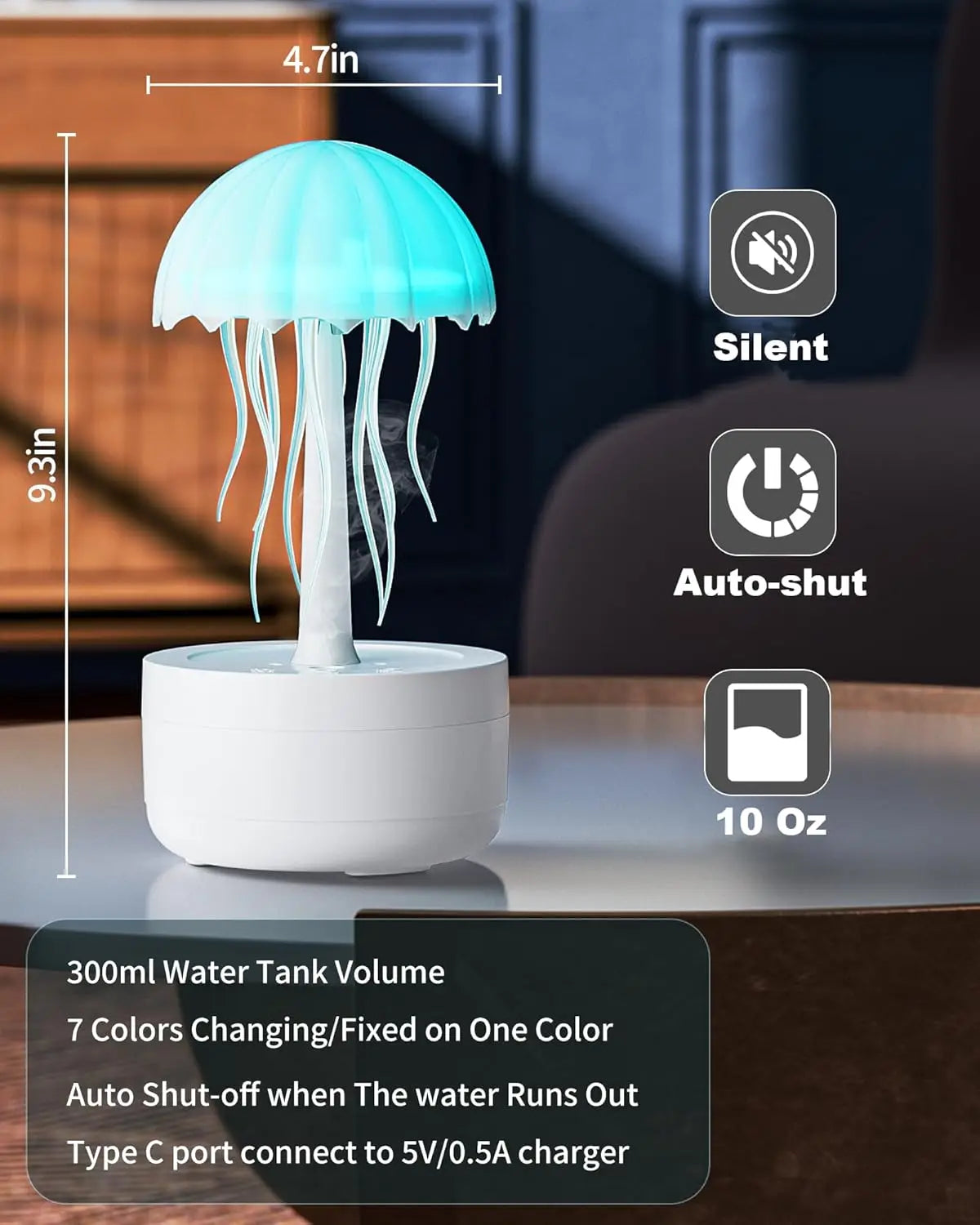 Jellyfish RGB Night Lamp with Humidifier