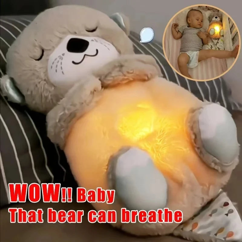 Baby Breathing Bear Plush Sleep Companion