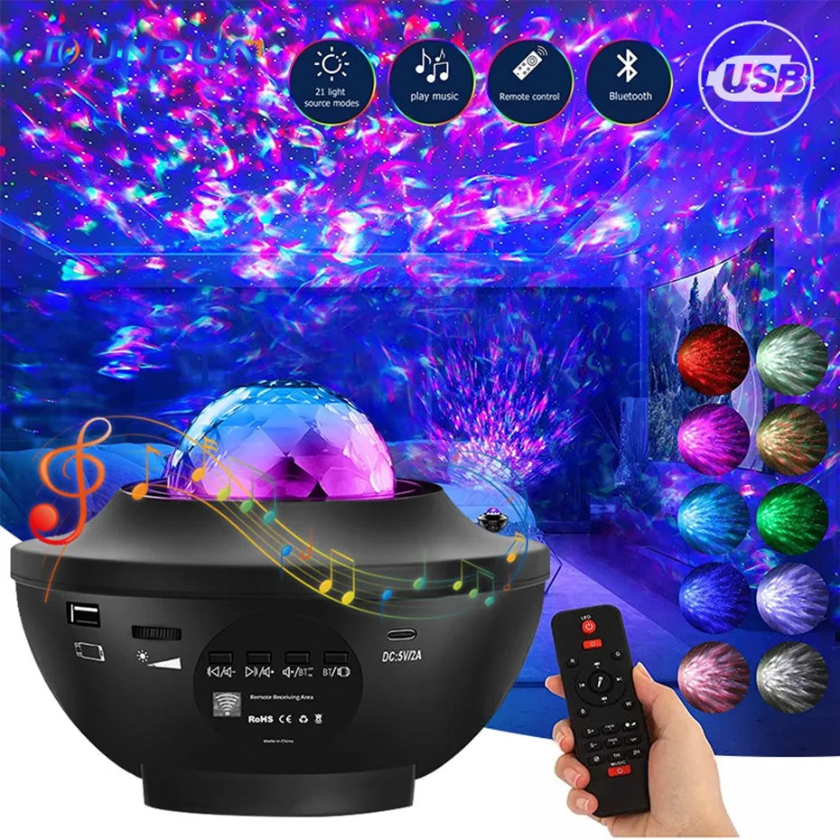 Colorful Starry Galaxy Projector Night Light